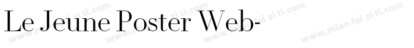 Le Jeune Poster Web字体转换